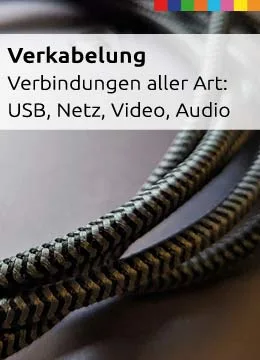 Verkabelung - Kabelverbindungen aller Art - USB, Netz, Video, Audio
